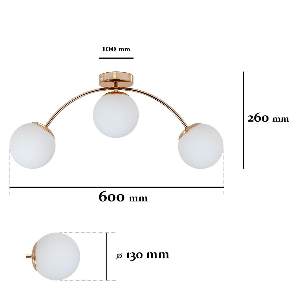 Люстра 7529907-3 gold/Wh Золотой/Белый (lvs4768) - фото 2
