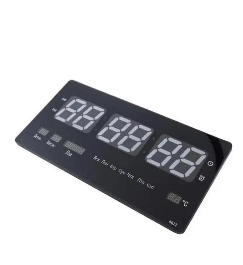 Настенные часы Digital Clock 4622 Черный/Белый (14163899)