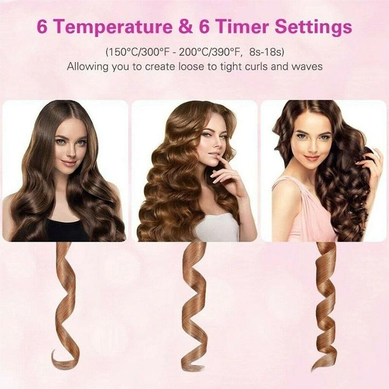 Бездротова плойка Hair Curler автоматична з акумулятором Бежевий - фото 10