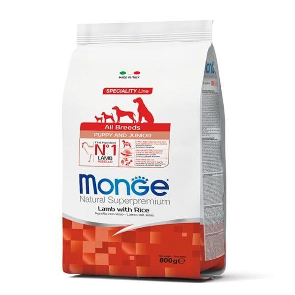 Корм сухий для цуценят всіх порід Monge Dog All Breeds Puppy & Junior з ягнятком та рисом 800 г (70011259) - фото 1 Корм сухий для цуценят всіх порід Monge Dog All Breeds Puppy & Junior з ягнятком та рисом 800 г (70011259) - фото 1