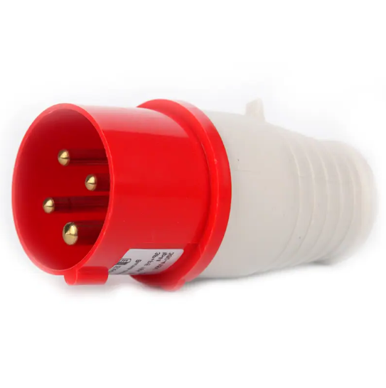 Вилка прямая с заземлением HOROZ ELECTRIC 3Р+Е переносная IP44 16A 380V (122-001-0001-010)