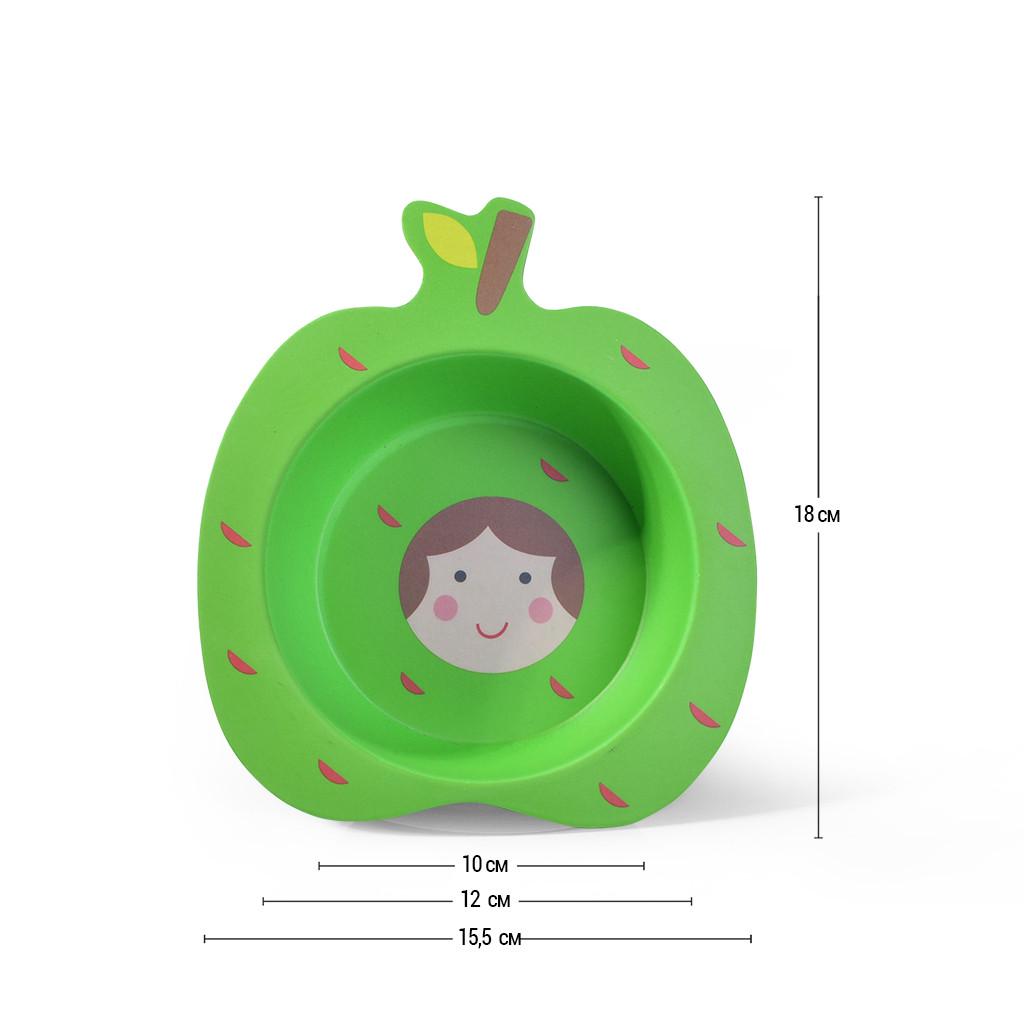 Глубокая Fissman тарелка Яблоко 18x15,5x4 см из бамбукового волокна (8363) - фото 2 Глубокая Fissman тарелка Яблоко 18x15,5x4 см из бамбукового волокна (8363) - фото 2