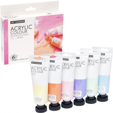 Акриловые краски для рисования Rangers Art пастель в тюбиках 6 цветов по 75 мл (1607396693)