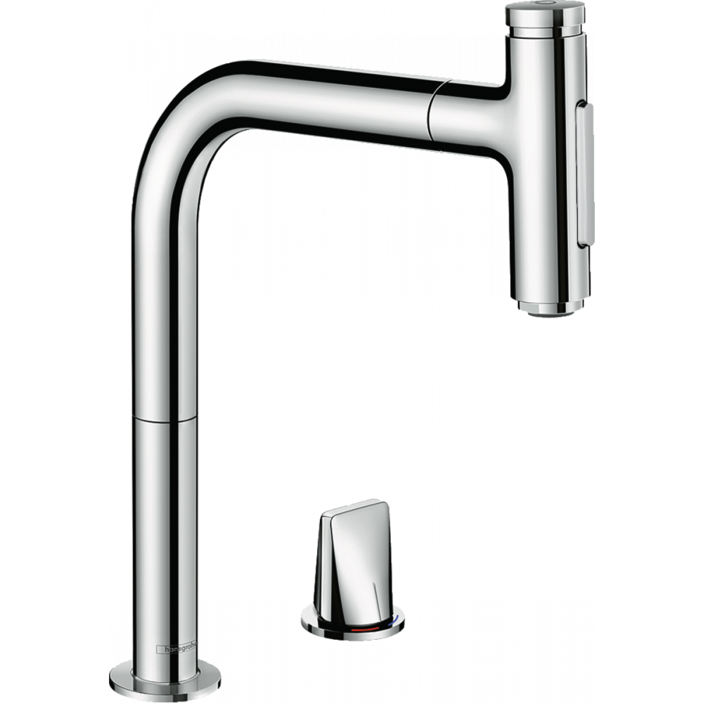 Смеситель для кухни Hansgrohe Metris Select M71 73818000 с видвижной лейкой Хром (147350)