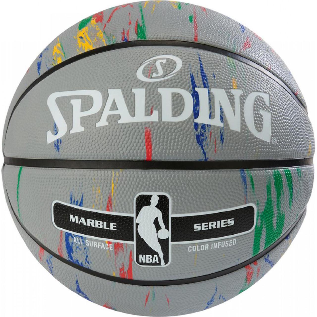 Мяч баскетбольный Spalding NBA Marble Outdoor 7 Grey/Multi-Color