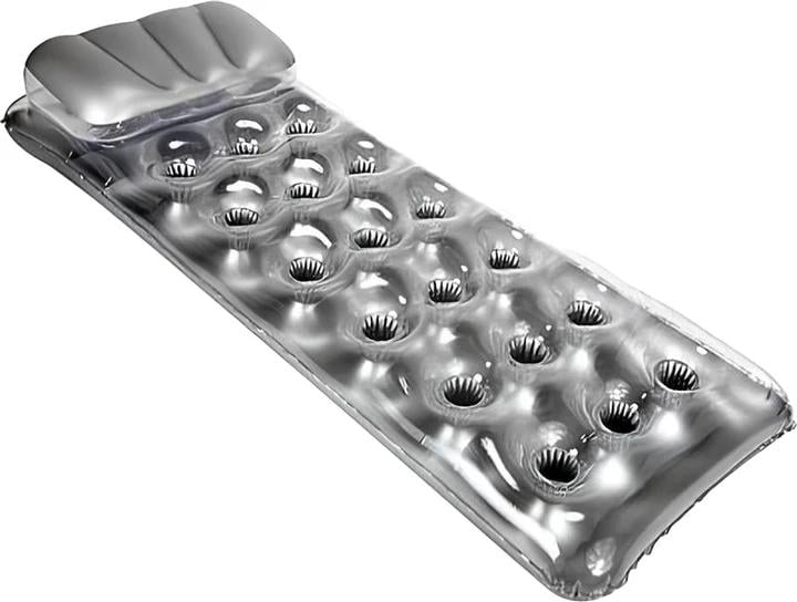 Надувной матрас Intex 168177 188x71 см с серебристым подголовником