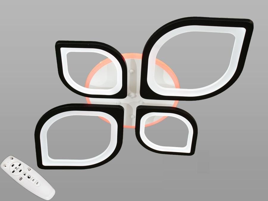 Люстра потолочная Octav с диммером и LED подсветкой 105 Вт (8073/2+2BK LED)