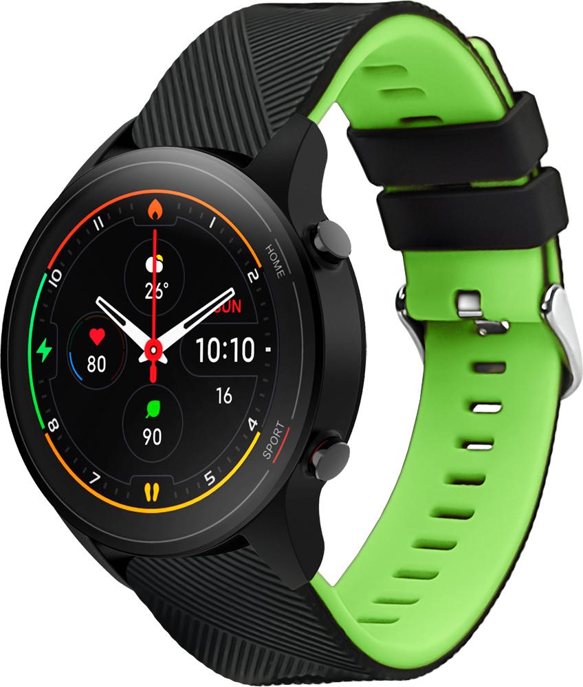 Ремешок Luminic для Xiaomi Mi Watch 22 мм Black Green (26674-4A) Ремешок Luminic для Xiaomi Mi Watch 22 мм Black Green (26674-4A)