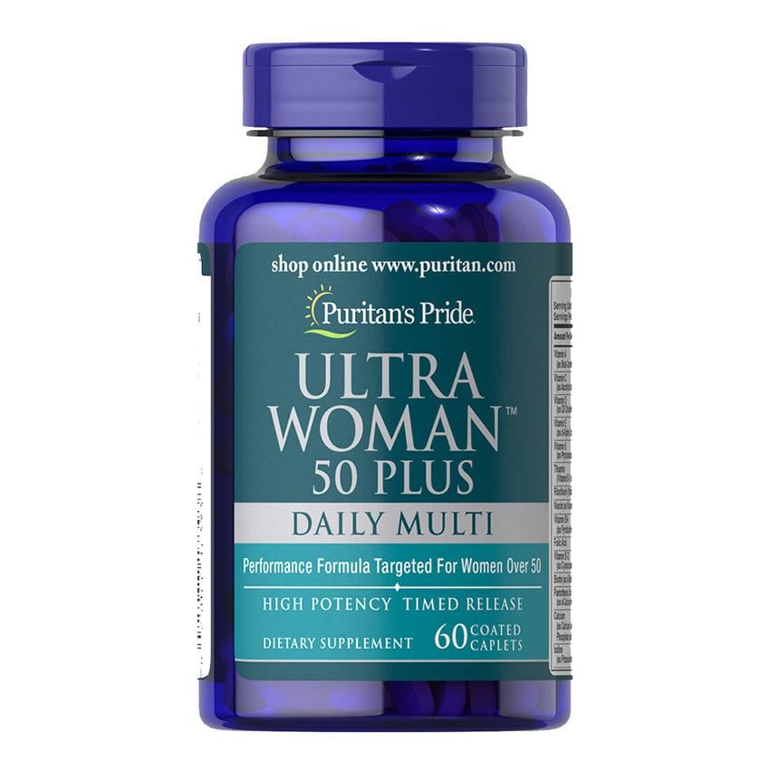 Комплекс витаминов для женщин Puritan's Pride Ultra Woman 50 Plus Daily Multi Timed Release 60 капс. (08973-01)
