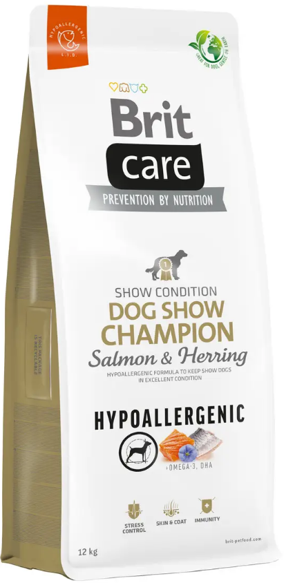 Корм для собак Brit Care Dog Hypoallergenic Dog Show Champion с лососем 12 кг (1821030990)