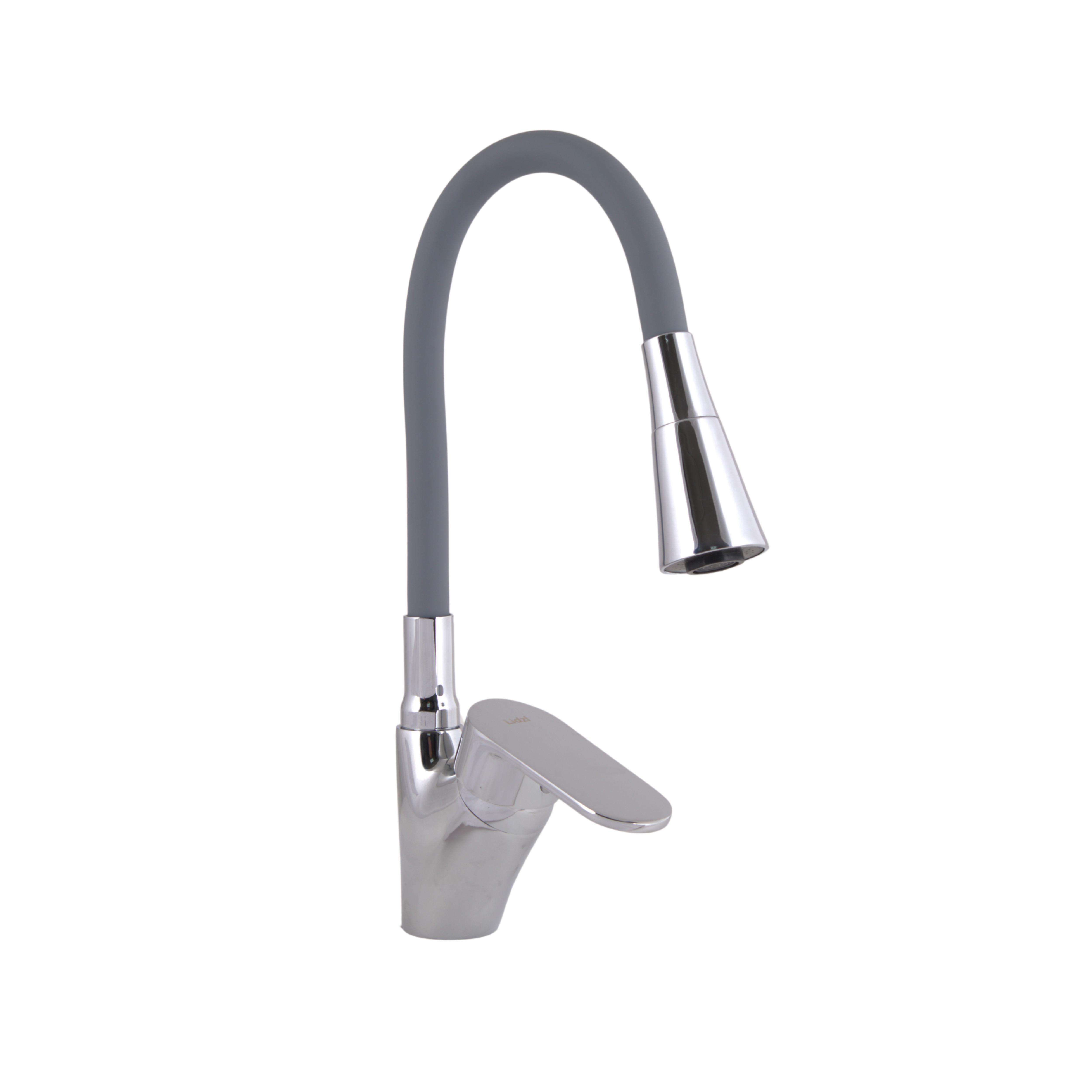 Змішувач для кухні Lidz Tani 007F3 із гнучким виливом k40 LDTAN007F3GCR31869 Grey/Chrome