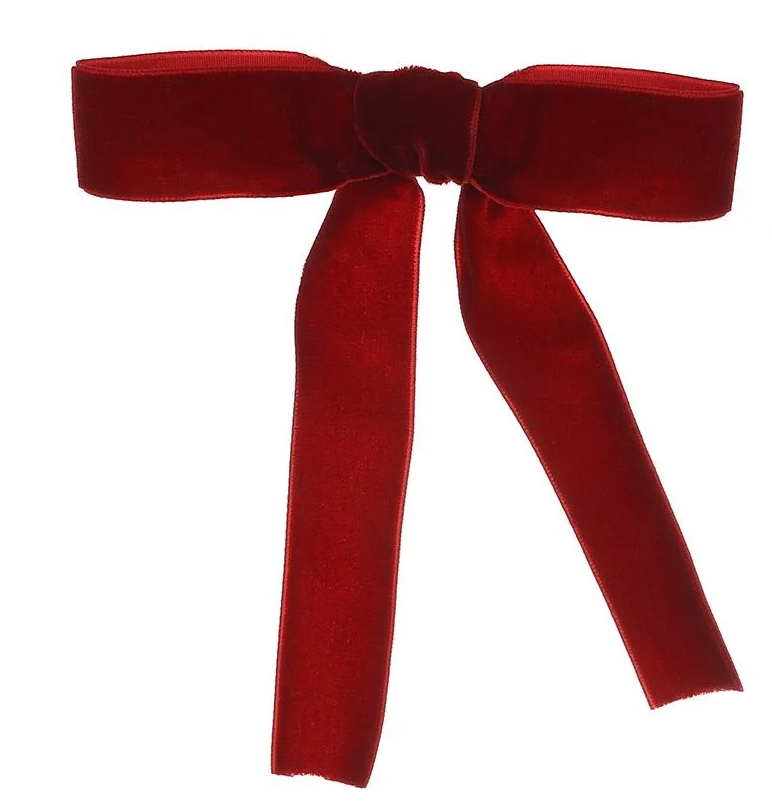 Набор бархатных бантов 6 шт. 13х17 см Бордовый (821-312)