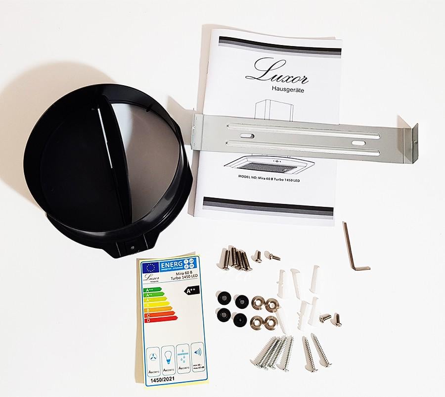 Вытяжка Luxor Mira 60 B Turbo 1450 LED нержавеющая сталь - фото 5