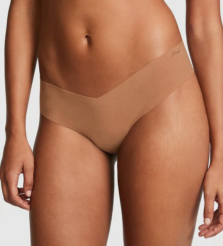 Трусики-стрінги жіночі Victoria's Secret PINK No-Show Praline безшовні praline M Бежевий (2788268872)