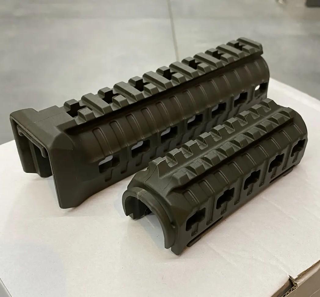 Цевье DLG-099 на АК-47 74 DLG Tactical полимерное 2 планки Picatinny 4 линии M-LOK Олива (241710) - фото 4