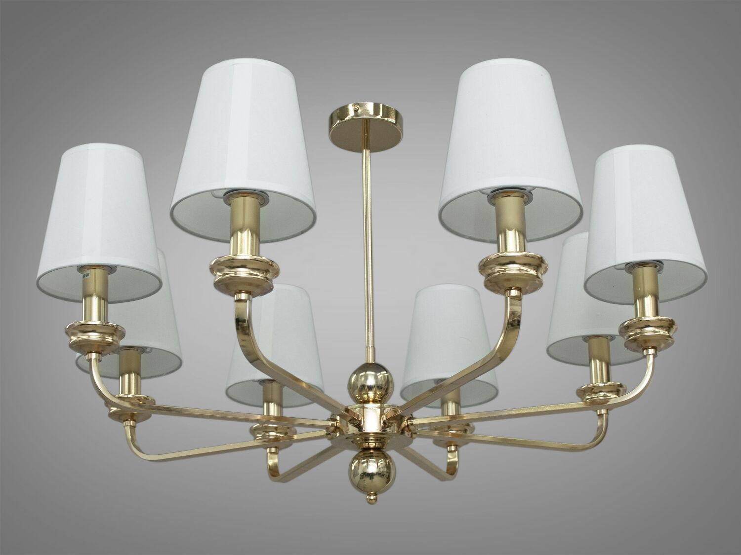 Люстра Diasha 1012/8G с 8 абажурами Золотистый Люстра Diasha 1012/8G с 8 абажурами Золотистый