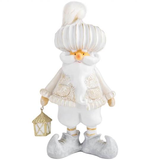 Фигурка декоративная Джин из полистоуна 19 см Белый (150-81-6014-036)