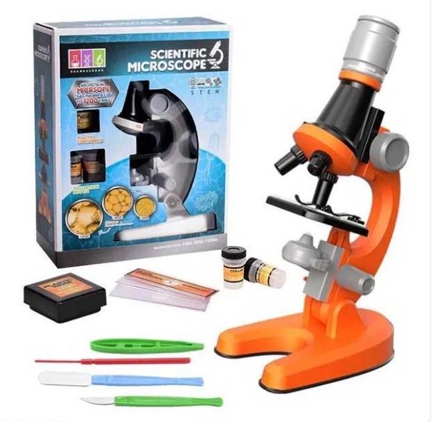 Микроскоп детский с подсветкой и набором биологических образцов (31272963)