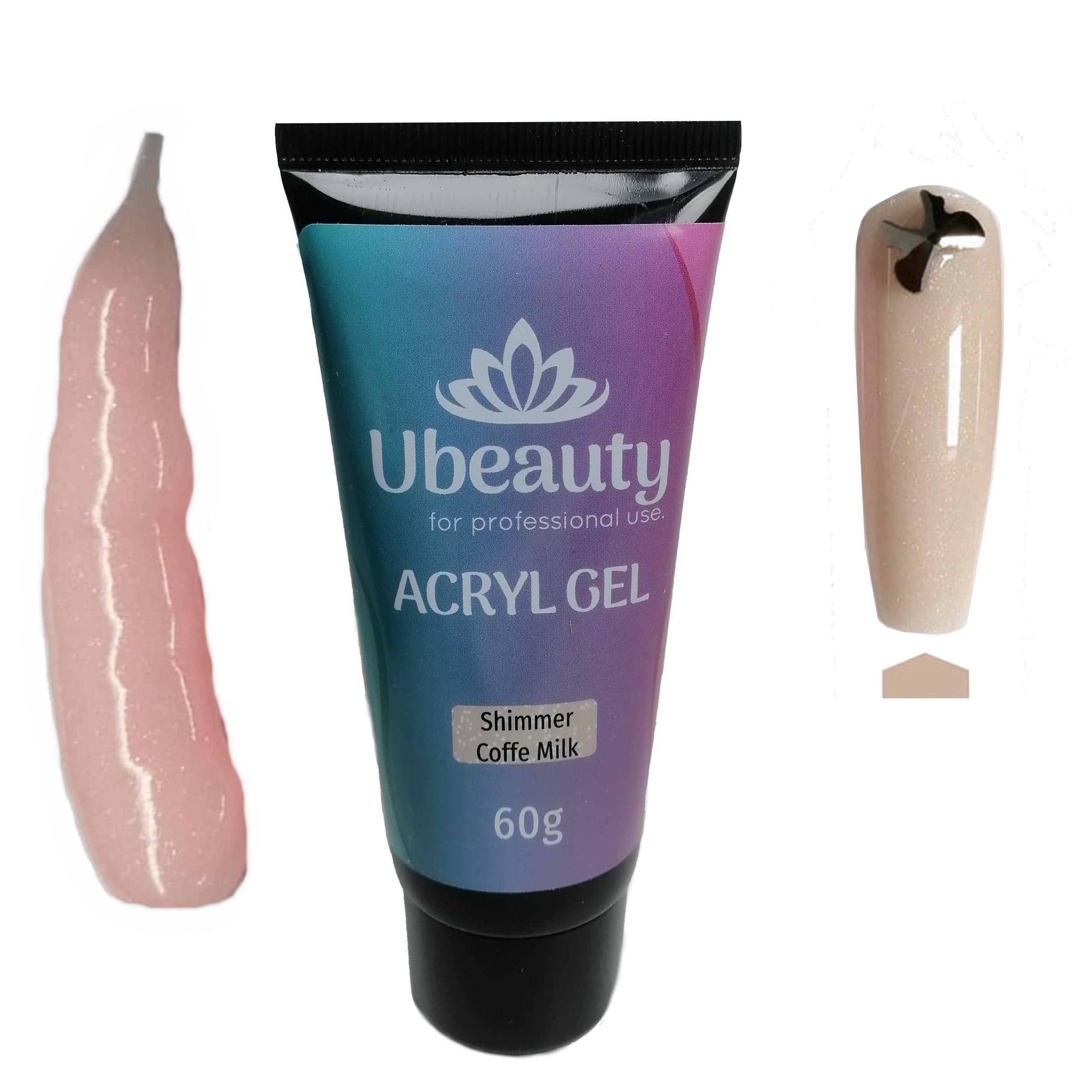 Полигель Ubeauty Coffe Milk с шиммером 60 мл - фото 2 Полигель Ubeauty Coffe Milk с шиммером 60 мл - фото 2