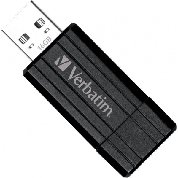 Флешка Verbatim PinStripe 16GB Black (49063)