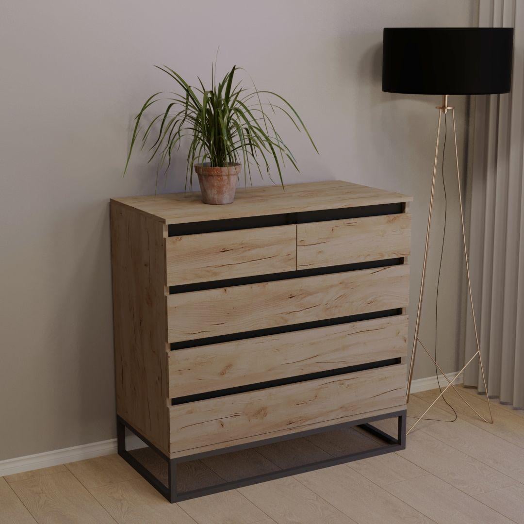 Комод Тіса-меблі Комод-406 90x90x45 см Дуб тахо