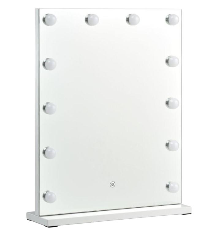 Зеркало настенное голливудское 12 ламп Белый (5fb69143)