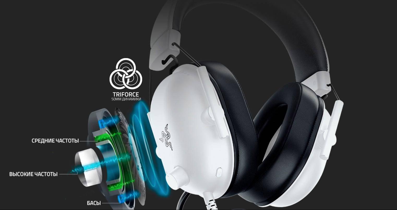 Наушники игровые Razer Blackshark V2 X White (RZ04-03240700-R3M1) - фото 8