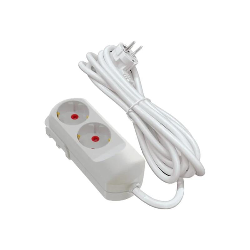 Удлинитель Neomax 3 м 2 гнезда с заземлением Белый (NX501203) - фото 1 Удлинитель Neomax 3 м 2 гнезда с заземлением Белый (NX501203) - фото 1