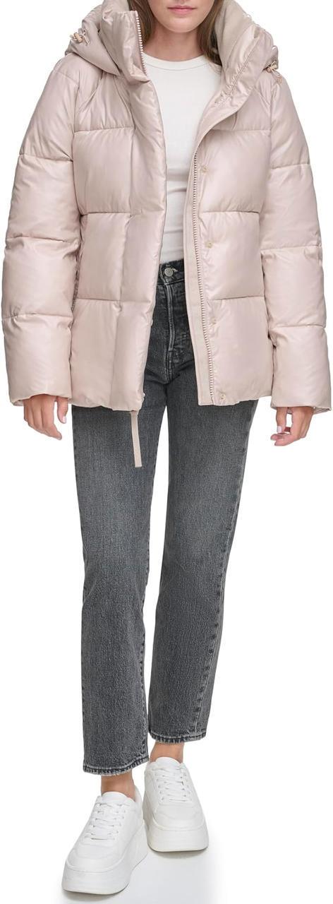 Куртка зимняя короткая женская Levi's XS Hooded Puffer Бежевый (2798221035)