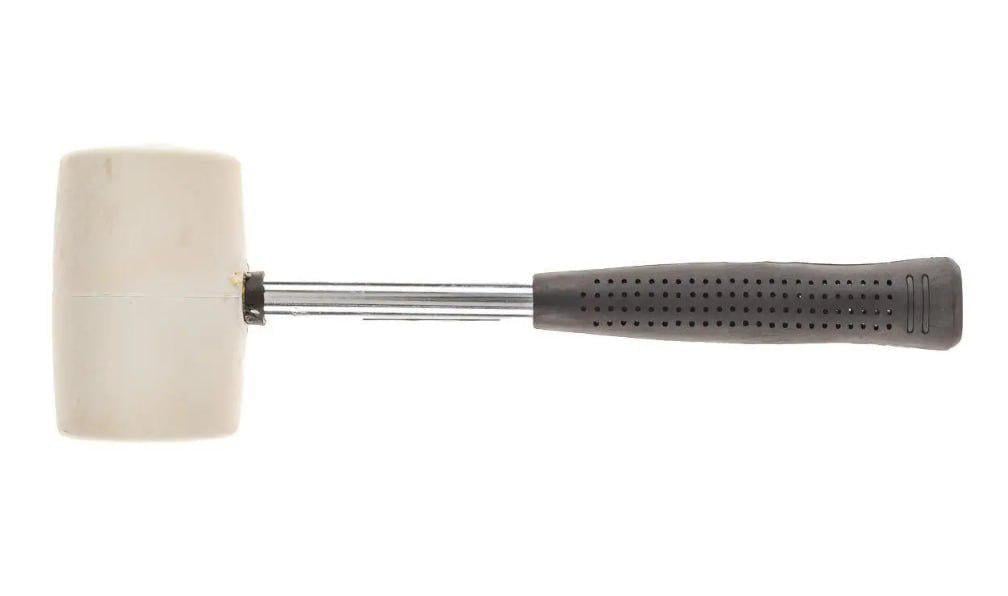 Киянка LT резиновая d 40 мм 225 г белая резина/металлическая ручка (26-40)