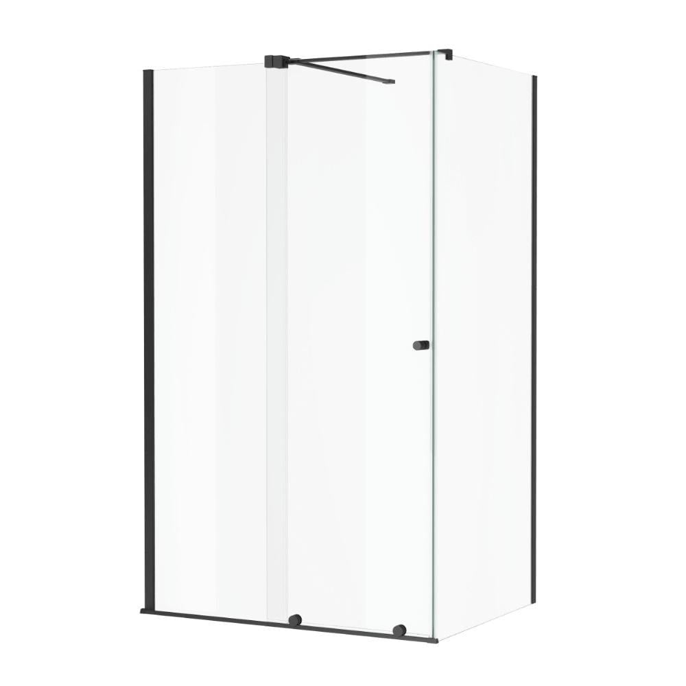 Душова кабіна Excellent Ortigo 200х140x100 см скло 8 мм без піддону матовий Чорний (KAEX.5016.K.1400.1000.BL)