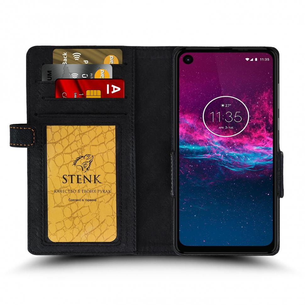 Чехол книжка Stenk Wallet для Motorola One Action Черный (64599) Чехол книжка Stenk Wallet для Motorola One Action Черный (64599)