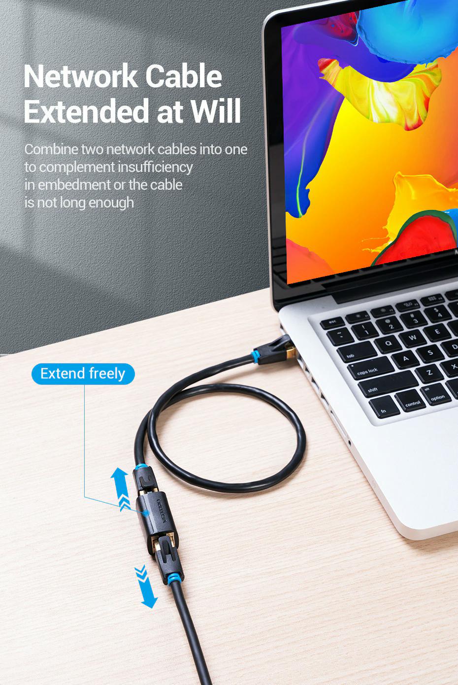 Інтернет-з'єднувач Vention Cat.7 10 Гбіт/с FTP RJ45 LAN RJ 45 Ethernet Чорний (IPWB0) - фото 5 Інтернет-з'єднувач Vention Cat.7 10 Гбіт/с FTP RJ45 LAN RJ 45 Ethernet Чорний (IPWB0) - фото 5