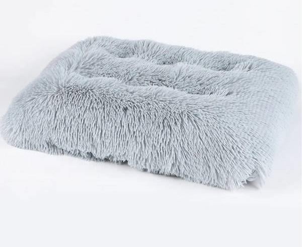 Лежак мягкий для кошек и средних пород собак 80 см Серый