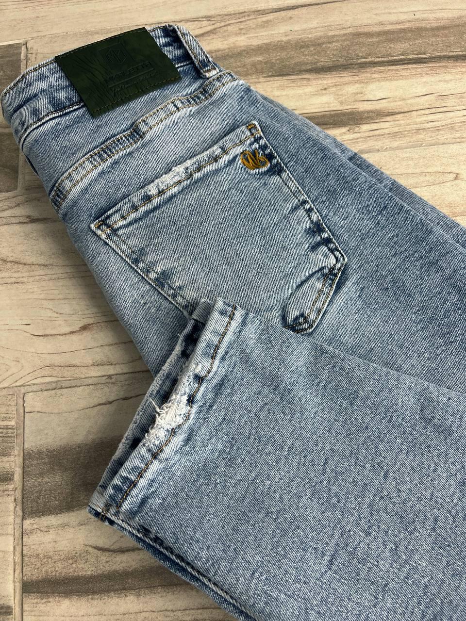 Джинси жіночі Mikaletta 3255 MOM RELAX comfort jeans висока посадка банани стрейчеві р. 29 Блакитний (3899) - фото 4