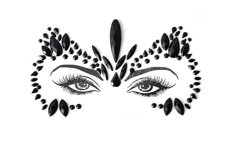 Стрази для обличчя на свято One size Чорний (9088/75) Стрази для обличчя на свято One size Чорний (9088/75)