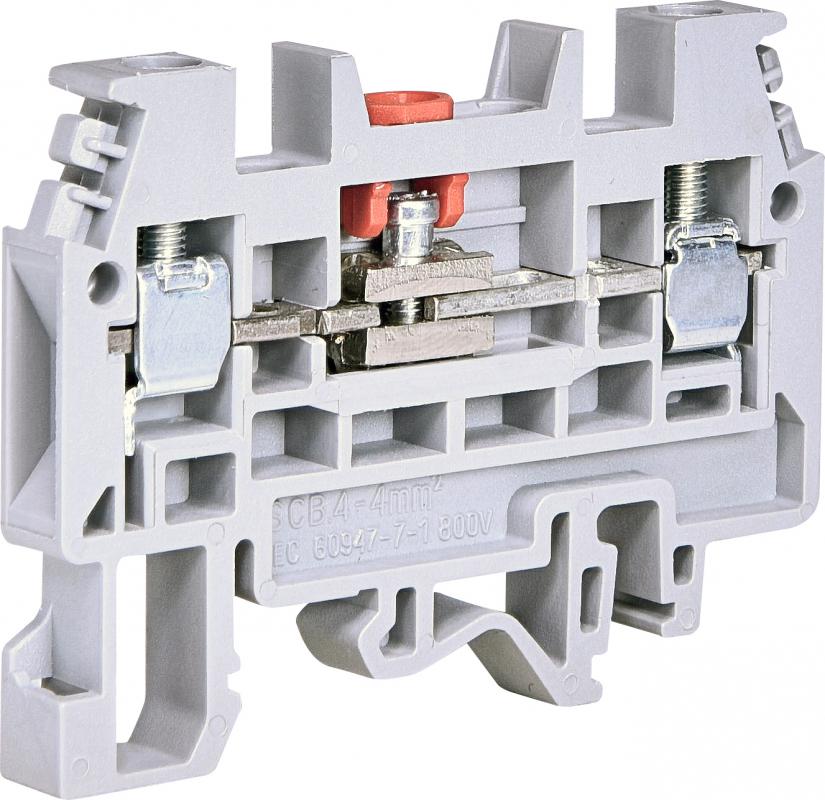 Клемма винтовая наборная ETI ESC-SCB.4 измерительная 32А 4 мм2 58x6,5x44 мм Серый (3903218)