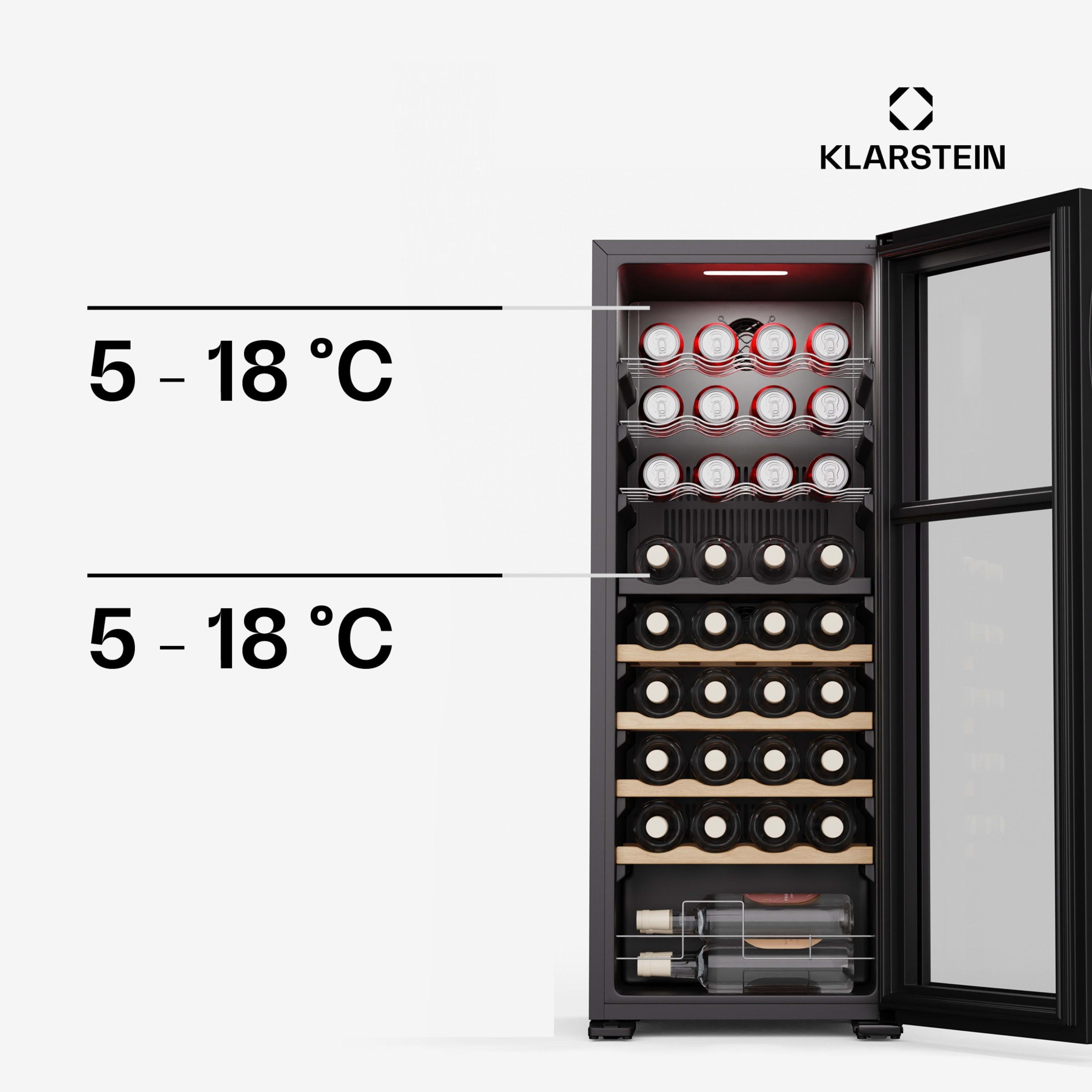 Холодильник для вина KLARSTEIN Bovella 36 Duo+ 2 охолоджувальної зони - фото 2 Холодильник для вина KLARSTEIN Bovella 36 Duo+ 2 охолоджувальної зони - фото 2