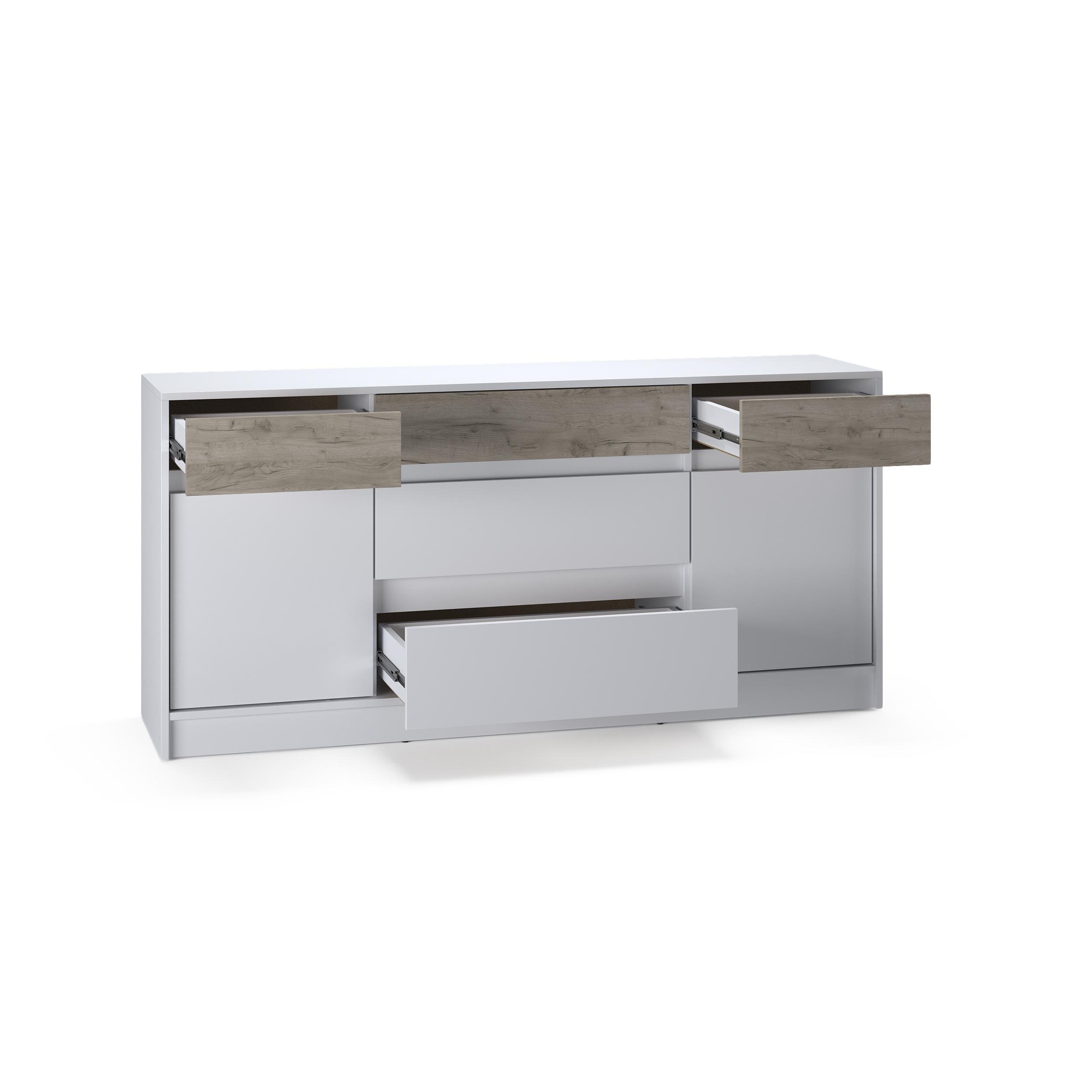 Комод Everest Style 1600 1602х754х390 мм Нимфея/Крафт серый (11485) - фото 4 Комод Everest Style 1600 1602х754х390 мм Нимфея/Крафт серый (11485) - фото 4