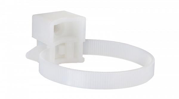 Стяжка-хомут кабельная АСКО-Укрем СHS-180SMT 7,5х165 мм с монтажным отверстием под винт нейлон 6,6 1 шт. Белый (A0150090076)