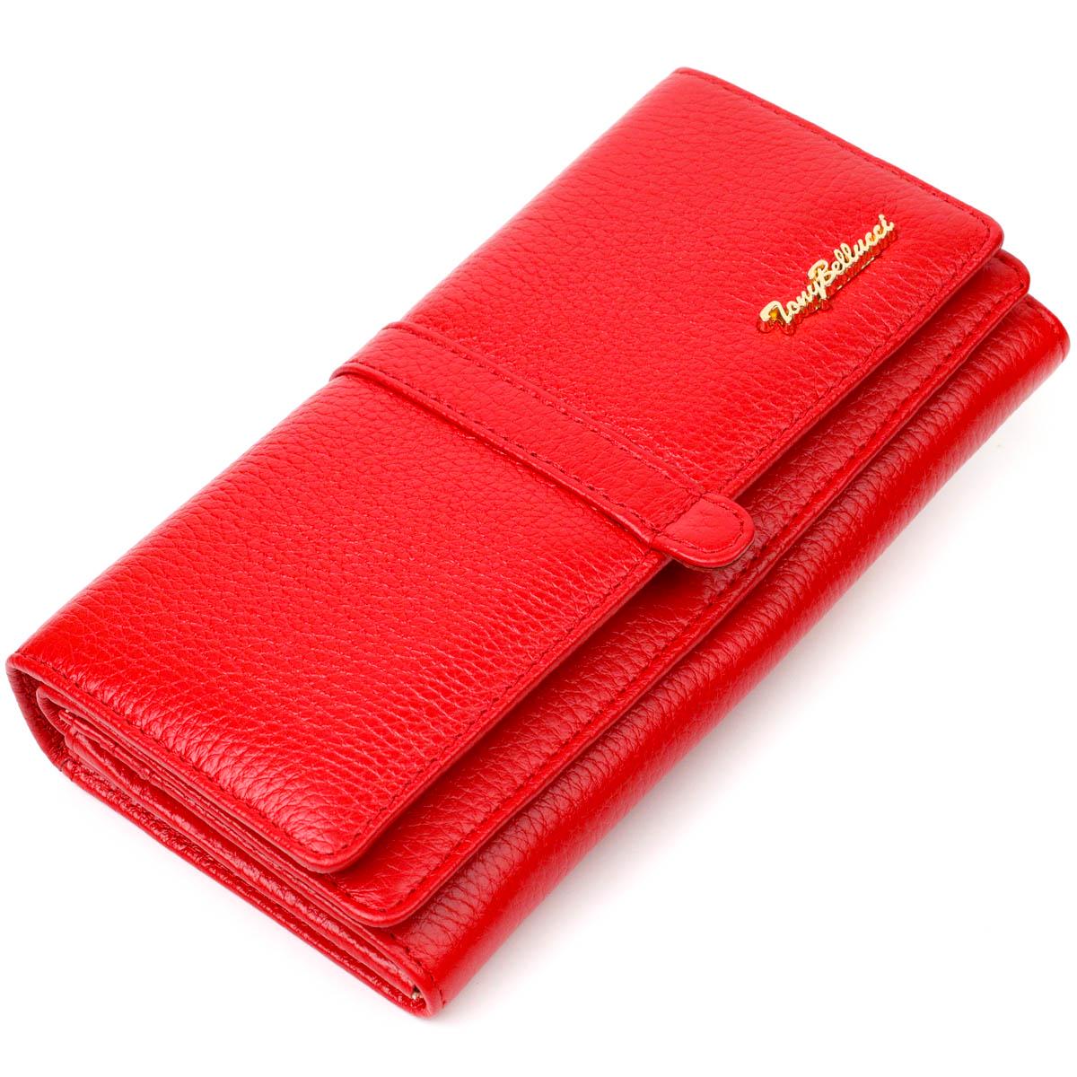 Кошелек женский Tony Bellucci Wallet 21957 из натуральной кожи Красный (56158)