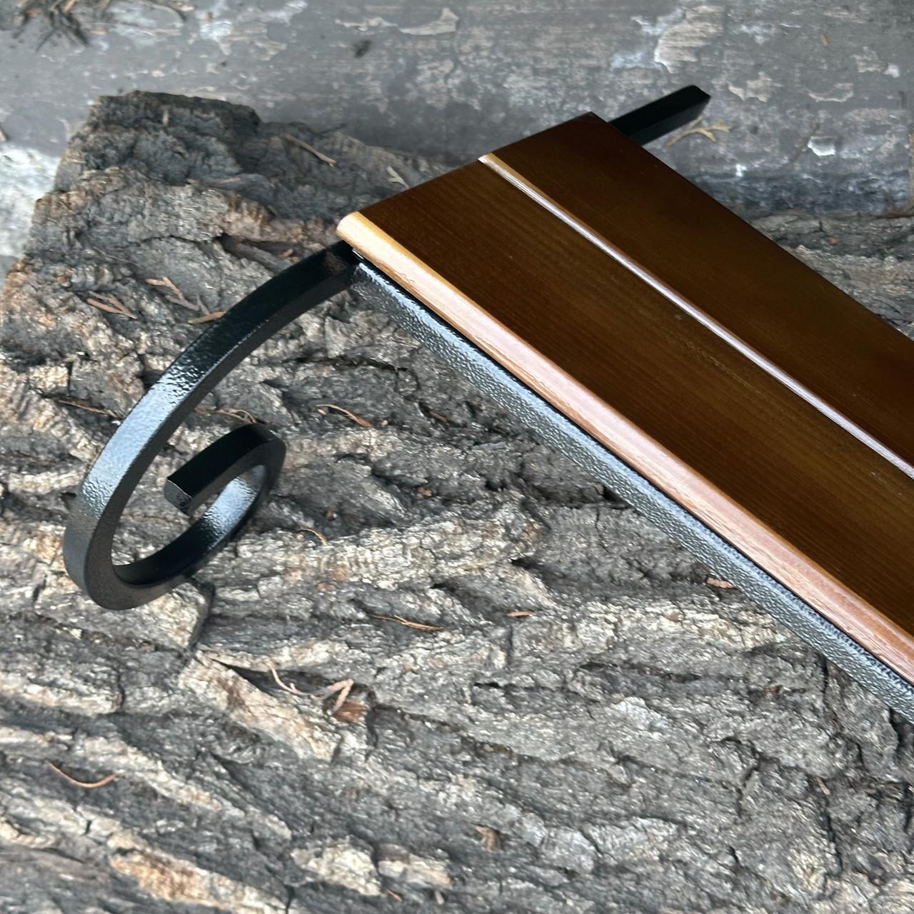 Передня полиця Metalzavod для мангалу Зевс на 12 шампурів темне дерево 88,5х29,5х12 см (STL-MDD12-DK) - фото 2 Передня полиця Metalzavod для мангалу Зевс на 12 шампурів темне дерево 88,5х29,5х12 см (STL-MDD12-DK) - фото 2