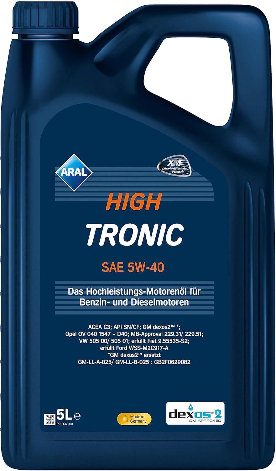Моторна олива ARAL Hightronic C3 SN/CF 5W-40 5 л (15F47D)