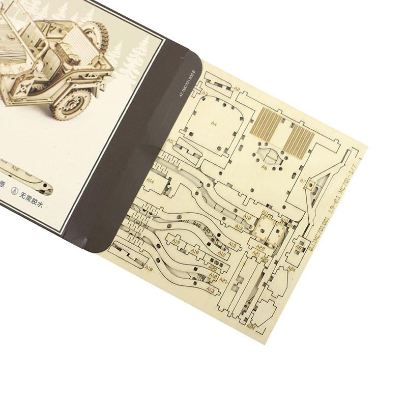 Конструктор 3D Robotime MC701 Military jeep Військовий джип - фото 2 Конструктор 3D Robotime MC701 Military jeep Військовий джип - фото 2