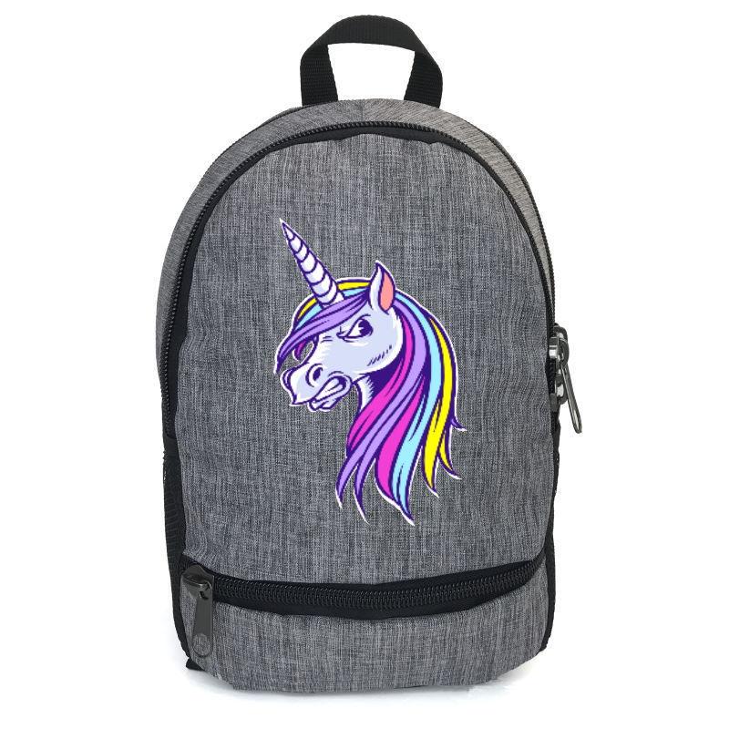 Школьный рюкзак детский Cappuccino Toys EDN-007 с принтом Unicorn 12,5 л Серый (1369989216)