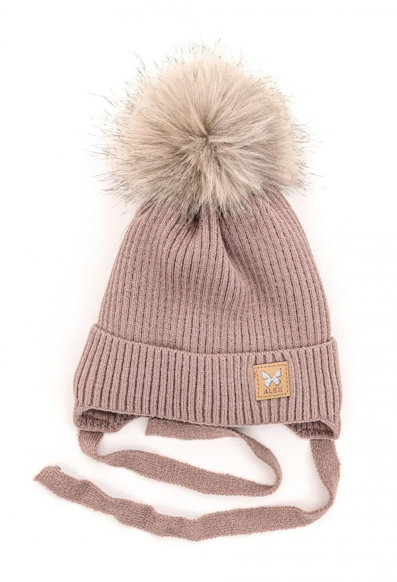 Шапка дитяча зимова Alex Метелик 42-46 см Кавовий
