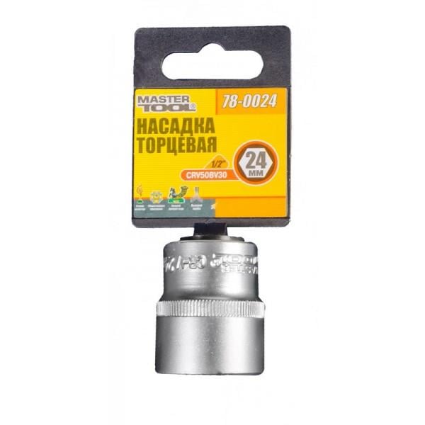 Насадка торцевая MasterTool GM 6-гранная 1/2" 24 мм CRV (78-0024)