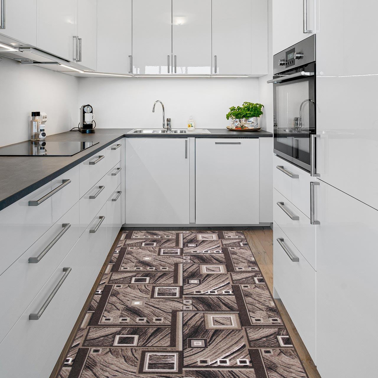 Ковер безворсовый на войлочной основе DAKARIA Print Run Квадрат p3 2x2 м Коричневый/Бежевый (00-00018824) - фото 6 Ковер безворсовый на войлочной основе DAKARIA Print Run Квадрат p3 2x2 м Коричневый/Бежевый (00-00018824) - фото 6