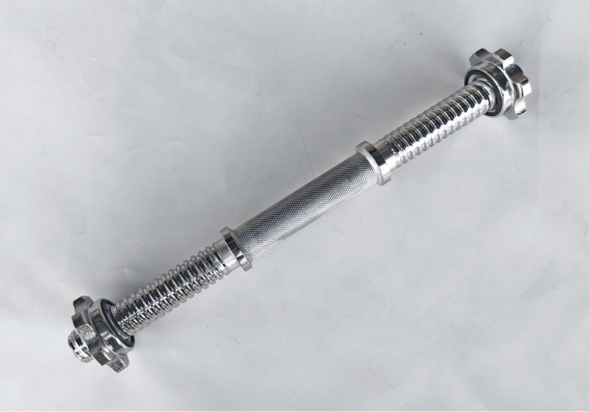 Гриф гантельный EasyFit 40 см Ø 28 мм Хром (EF-8039) - фото 2