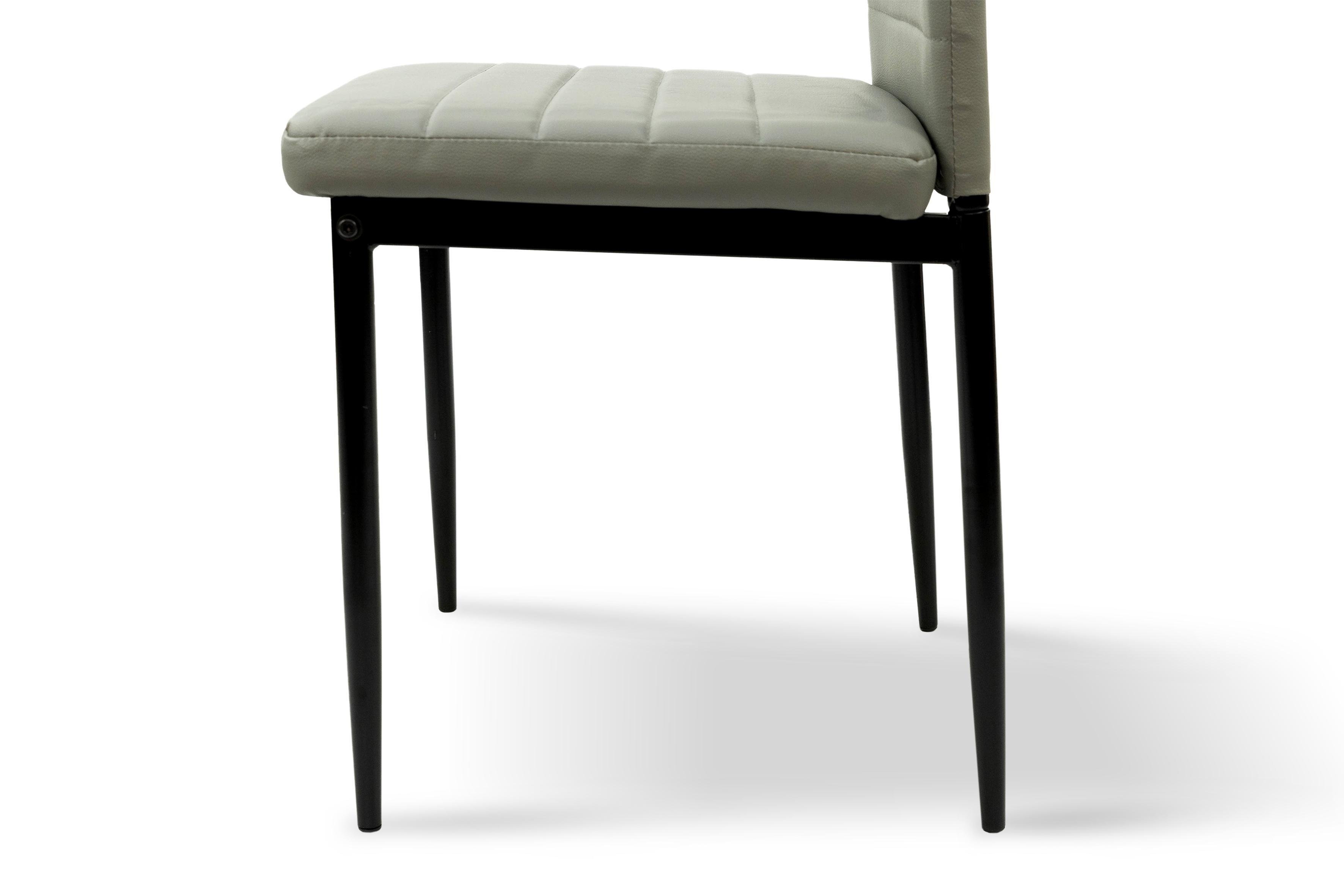 Стул для кухни и гостиной ГРЕЙС Рио 390х960х530 мм Черный/Светло-серый (GAА0056266) - фото 5